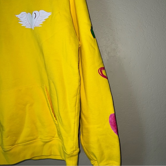 NEW KIDS WORLDWIDE “Love You” Yellow HOODIE Size Small Unisex - Picture 3 of 12